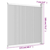 Panel ogrodzeniowy, szary, 173x186 cm, WPC