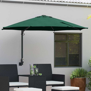 Parasolka ogrodowa Zielony 248 x 248 x 148 cm Poliester i Stal
