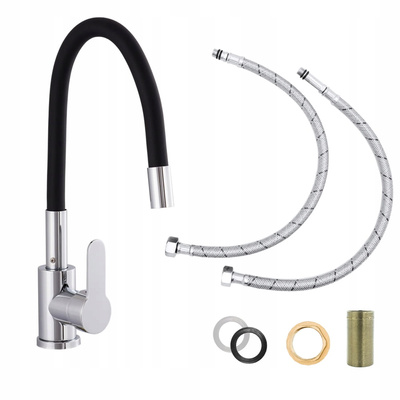 Bateria flexi czarna chrom FLOW FLEX