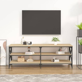 vidaXL Szafka pod TV, dąb sonoma, 140x40x50 cm materiał drewnopochodny