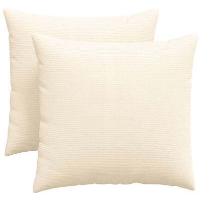 Poduszki na sofę 2 pcs Kremowy 45 x 45 cm Tkanina sztruksowa