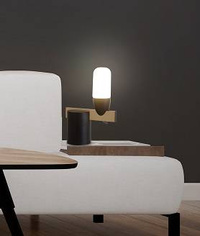 Lampka nocna Sakai Ledea czarna metalowa LED nowoczesna