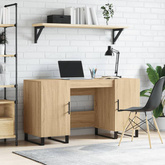 vidaXL Biurko, dąb sonoma, 140x50x75 cm, materiał drewnopochodny wariant 4