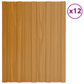 Panel dachowy 12 pcs naturalny 60 x 45 cm Stal galwanizowana