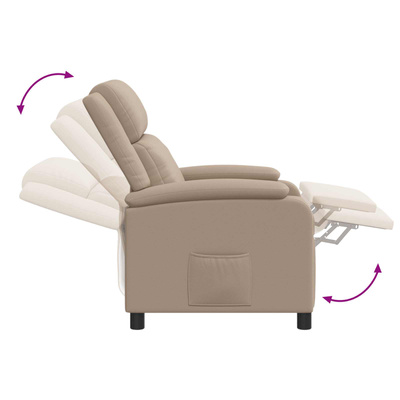 Fotel recliner Cappuccino Ekoskóra