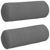 Poduszki Wałkowe 2 pcs Ciemnoszary ? 25 x 70 cm