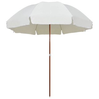 Parasol ogrodowy na stalowym słupku, 300 cm, piaskowy