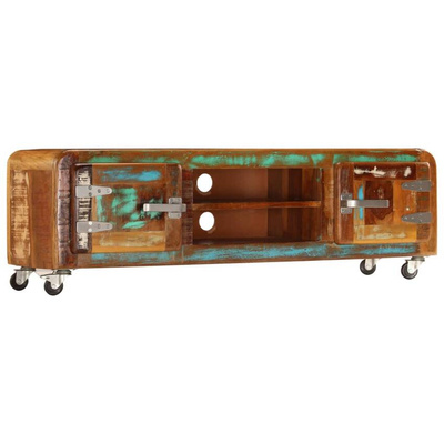 vidaXL Szafka pod TV, 120x30x36 cm, lite drewno odzyskane