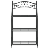 Stojak na kwiaty, czarny, 56x30x96 cm, stal