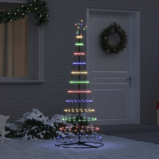 Choinka świąteczna LED z podstawą Wielokolorowe 184.5 cm Metal