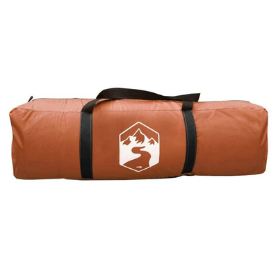 vidaXL Namiot rodzinny, 6-os., szaro-pomarańczowy, wodoszczelny