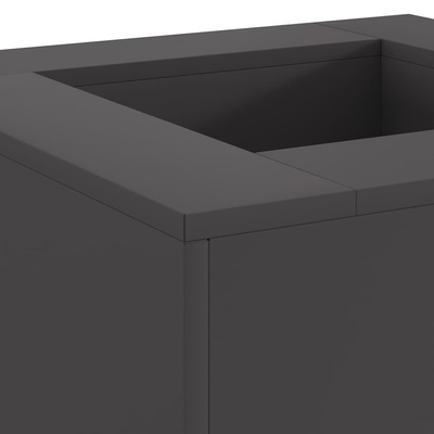 Kominek Czarny 60 x 60 x 30 cm Stal