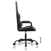 vidaXL Masujący fotel gamingowy, biało-czarny, sztuczna skóra model standard