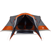 vidaXL Namiot rodzinny tipi, 8-os., szaro-pomarańczowy, wodoszczelny model standard