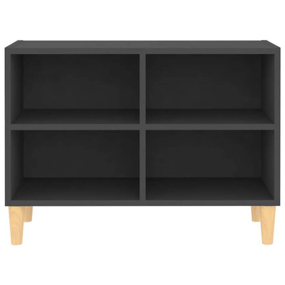 vidaXL Szafka pod TV z drewnianymi nóżkami, szara, 69,5x30x50 cm