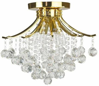 sufitowa kryształowa WENECJA 4x40W E14 złoty Lampa