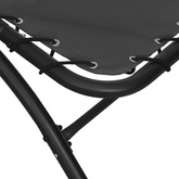 vidaXL Leżak z zadaszeniem, ciemnoszary, 167x80x195 cm, tkanina i stal