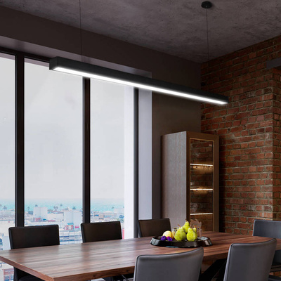 Lampa LED liniowa 40W czarna 3000K