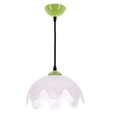 COLORI lampa wisząca pistacjowy metal 1x60W E27 biały klosz nowoczesna lampa sufitowa efektowny design do salonu kuchni