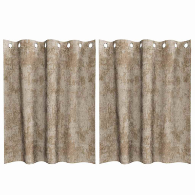 Zasłony z weluru 2 pcs szampański 140 x 140 cm Aksamit