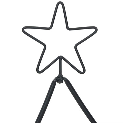Metalowa choinka świąteczna z podstawą Czarny 125 cm Stal