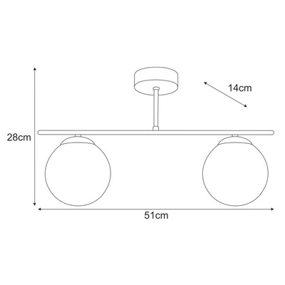 Lampa sufitowa K-5168 z serii GAMMA