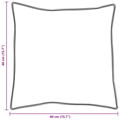 Poduszka z poduszką 2 pcs Biały 40 x 40 cm bawełna