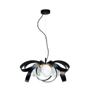 1139 LAMPA WISZĄCA NELA FLAT 65CM CZARNO-ZŁOTA/BLACK-GOLD