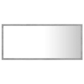 vidaXL Lustro łazienkowe LED, szarość betonu, 90x8,5x37 cm, akryl