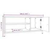 vidaXL Szafka pod TV, czarna, 100x40x45 cm, materiał drewnopochodny