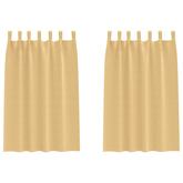 Firany blackout z kółkami 2 pcs Beżowy 175 x 140 cm Poliester