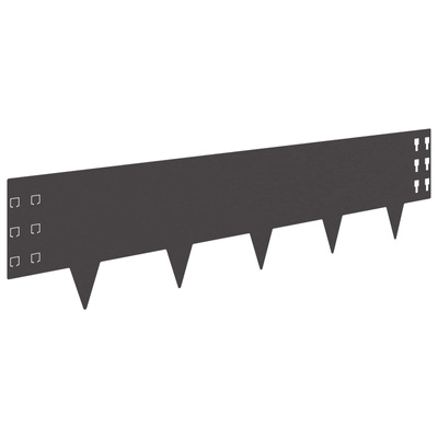 Krawężnik do trawnika 30 szt. 100 x 25 cm Stal Czarny