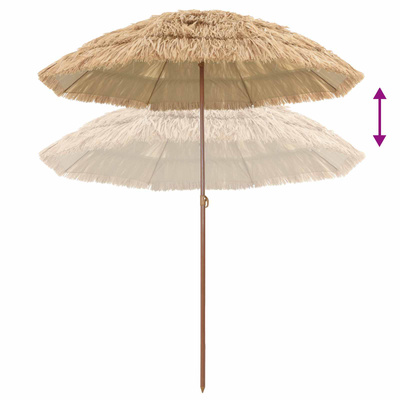 Parasol plażowy Naturalny 160 x 160 x 196 cm Poliester i Stal