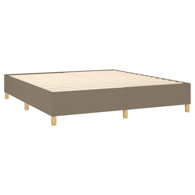 vidaXL Łóżko kontynentalne z materacem, taupe, tkanina, 180x200 cm wariant 16
