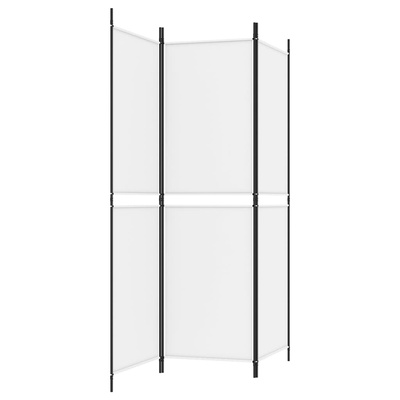 Parawan 3-panelowy, biały, 150 x 180 cm, tkanina
