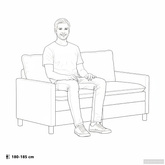 Sofa Czarny 156 x 81 x 87,5 cm Poliester