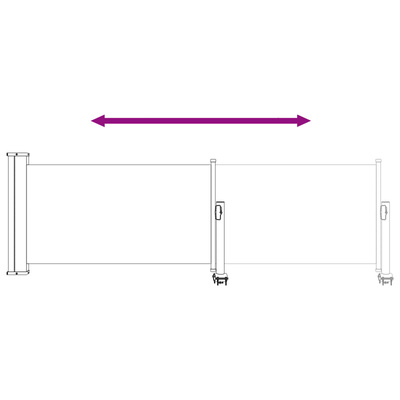 Boczny Markiz 80 x 300 cm 100% poliester, żelazo, stal