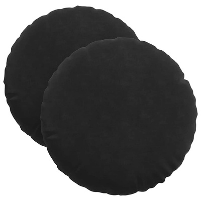 Poduszki na siedziska 2 pcs Czarny ? 40 x 13 cm Aksamit