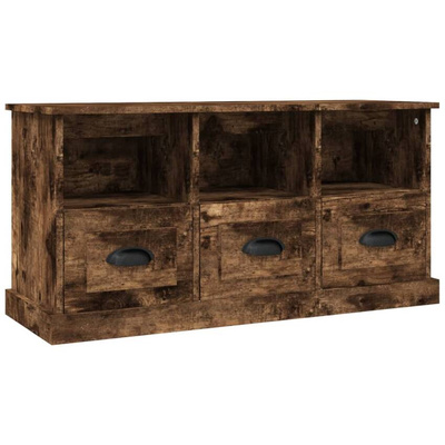 vidaXL Szafka pod TV, przydymiony dąb, 100x35x50 cm