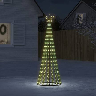 vidaXL Stożkowa choinka z lampek, 275 ciepłych białych LED, 180 cm