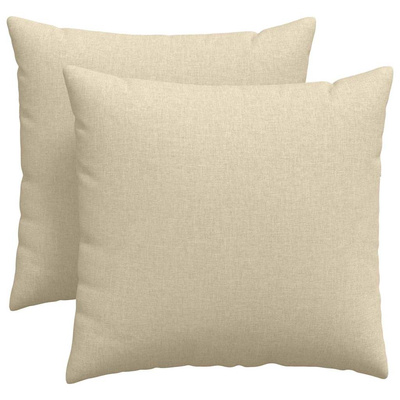 Poduszki na sofę 2 pcs Kremowy 45 x 45 cm tkanina