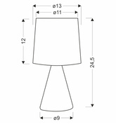 Lampka nocna Satti ceramiczna brązowa z abażurem E14 klasyczna