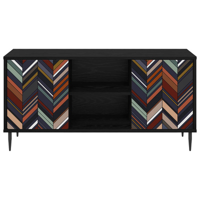 Szafka pod telewizor OMMEN 102 x 33 x 51 cm Czarny dąb
