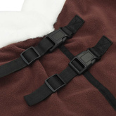 Koc dla Koni Ciemny brąz 115 cm Polarowy fleece