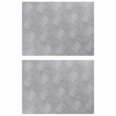 Stopień Prostokątny 2 pcs Srebrny 40 x 30 cm Aluminium