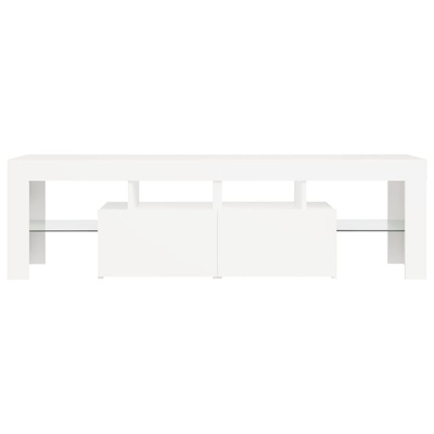 vidaXL Szafka pod TV z oświetleniem LED, biała, 140x36,5x40 cm