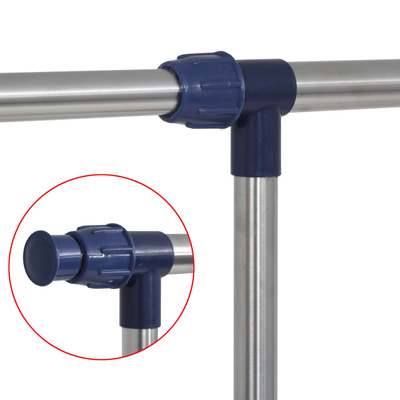 Regulowany stojak/wieszak na ubrania, stal nierdzewna, srebrny