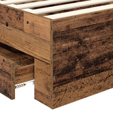 Ramka łóżka Stare drewno 90 x 190 cm Drewno inżynieryjne