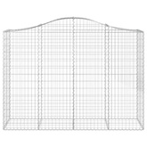Kosze gabionowe, 12 szt, 200x50x140/160cm, galwanizowane żelazo