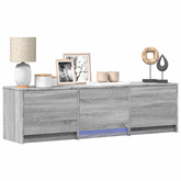 Szafka RTV z LED 140x34x40 cm Szary Sonoma Drewno inżynieryjne